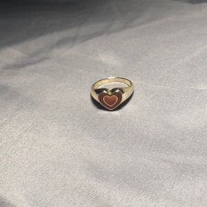 brown heart ring